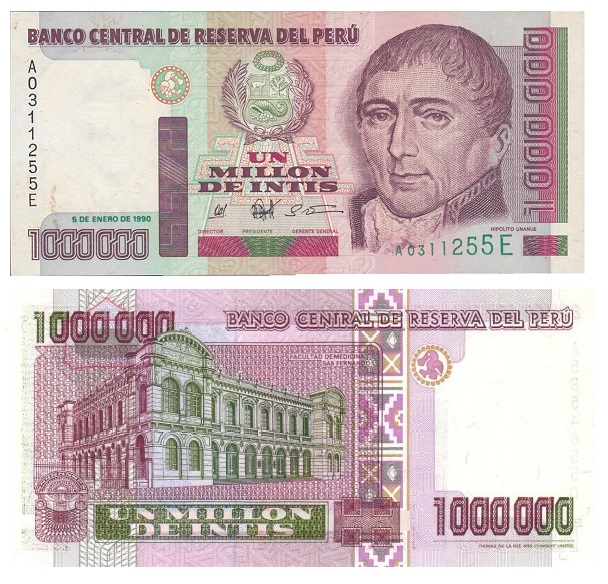 Peru #148 1.000.000 Intis